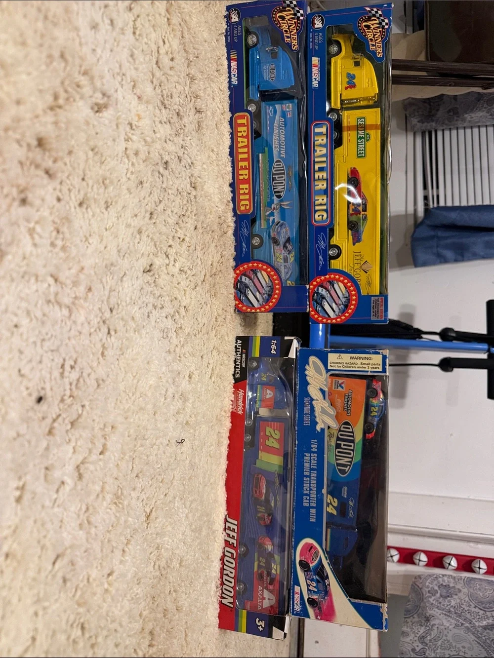 Die-Cast Trailer Rig Playset - Blue and Yellow